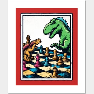 Dinosaur Chess Posters and Art